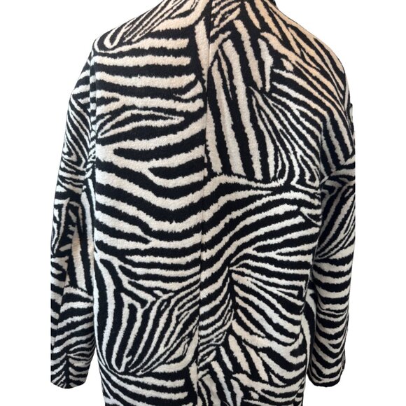 Zara Black and White Zebra Print Coat - Picture 14 of 14